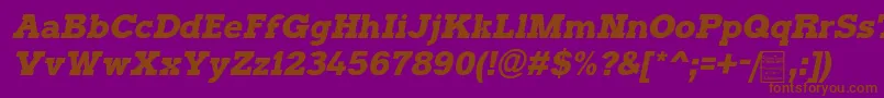 TyposterItalicDemo Font – Brown Fonts on Purple Background