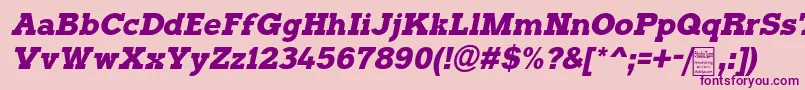 TyposterItalicDemo Font – Purple Fonts on Pink Background