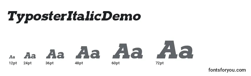 TyposterItalicDemo Font Sizes