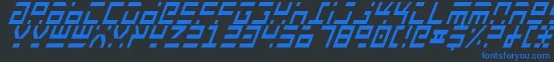 Rocktci Font – Blue Fonts on Black Background