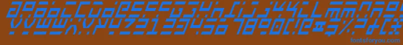 Шрифт Rocktci – синие шрифты на коричневом фоне