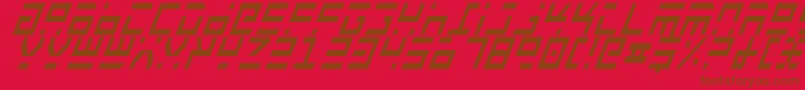 Rocktci Font – Brown Fonts on Red Background