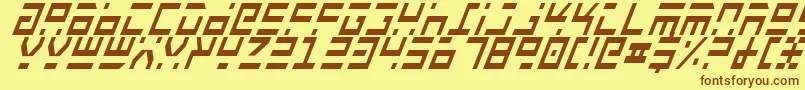 Rocktci Font – Brown Fonts on Yellow Background