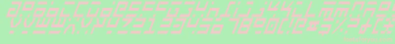 Rocktci-fontti – vaaleanpunaiset fontit vihreällä taustalla