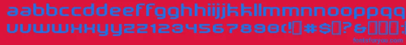 フォントNewDetroit – 赤い背景に青い文字