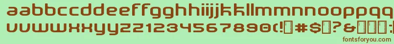 NewDetroit Font – Brown Fonts on Green Background