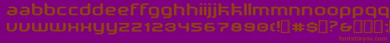 NewDetroit-fontti – ruskeat fontit violetilla taustalla