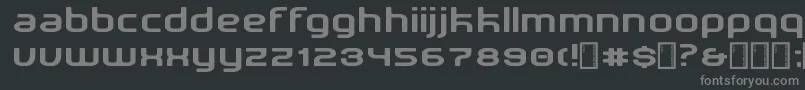 NewDetroit-fontti – harmaat kirjasimet mustalla taustalla