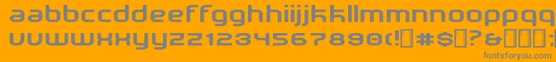 フォントNewDetroit – オレンジの背景に灰色の文字