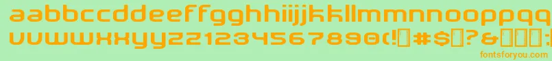 NewDetroit Font – Orange Fonts on Green Background