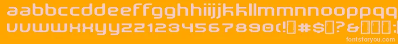 NewDetroit-fontti – vaaleanpunaiset fontit oranssilla taustalla