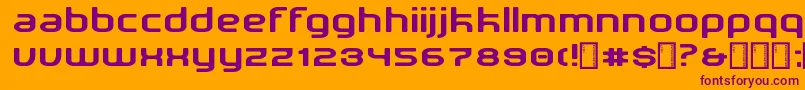 NewDetroit Font – Purple Fonts on Orange Background