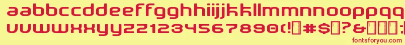 NewDetroit Font – Red Fonts on Yellow Background