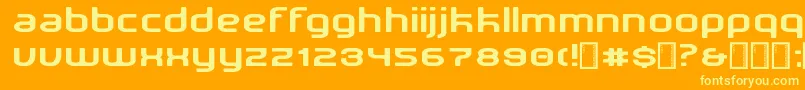 フォントNewDetroit – オレンジの背景に黄色の文字