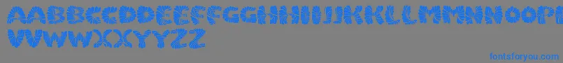 Fonte Marmeladpersonaluse – fontes azuis em um fundo cinza
