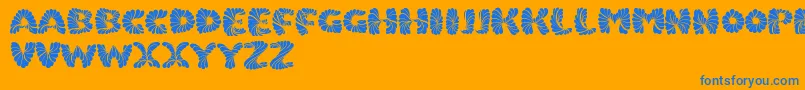 Marmeladpersonaluse Font – Blue Fonts on Orange Background