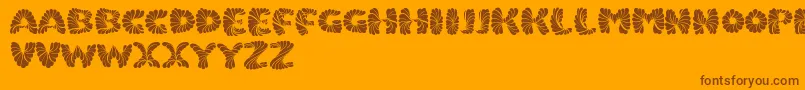 Marmeladpersonaluse Font – Brown Fonts on Orange Background