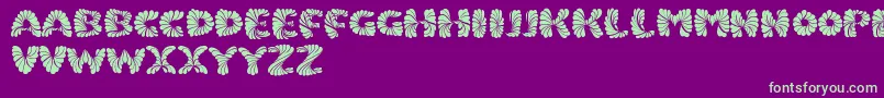 Fonte Marmeladpersonaluse – fontes verdes em um fundo violeta