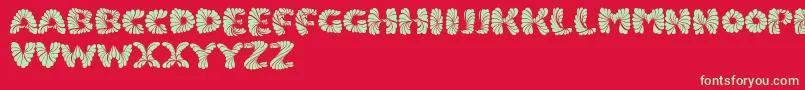 Marmeladpersonaluse Font – Green Fonts on Red Background