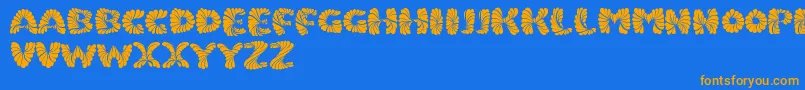 Marmeladpersonaluse Font – Orange Fonts on Blue Background