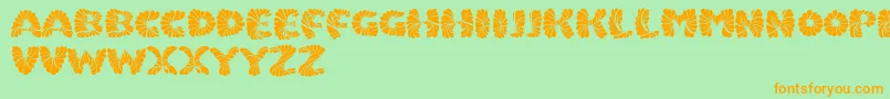 Marmeladpersonaluse Font – Orange Fonts on Green Background