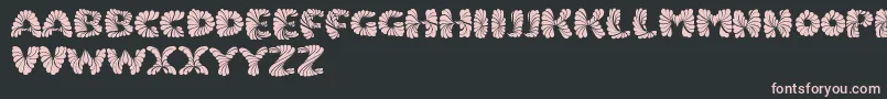 Marmeladpersonaluse-Schriftart – Rosa Schriften auf schwarzem Hintergrund