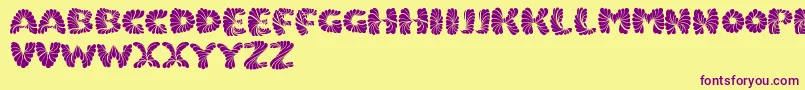 Marmeladpersonaluse Font – Purple Fonts on Yellow Background