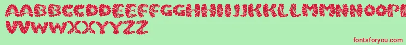 Marmeladpersonaluse Font – Red Fonts on Green Background