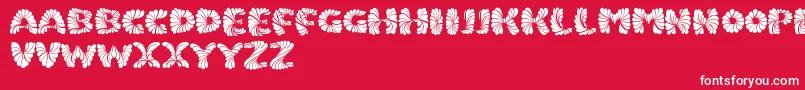 Marmeladpersonaluse Font – White Fonts on Red Background