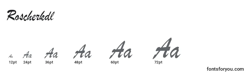 Roscherkdl Font Sizes