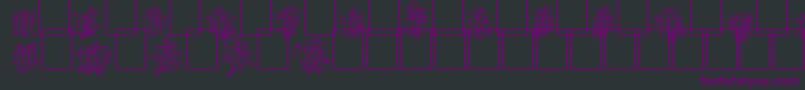 CherubimInitials-Schriftart – Violette Schriften auf schwarzem Hintergrund