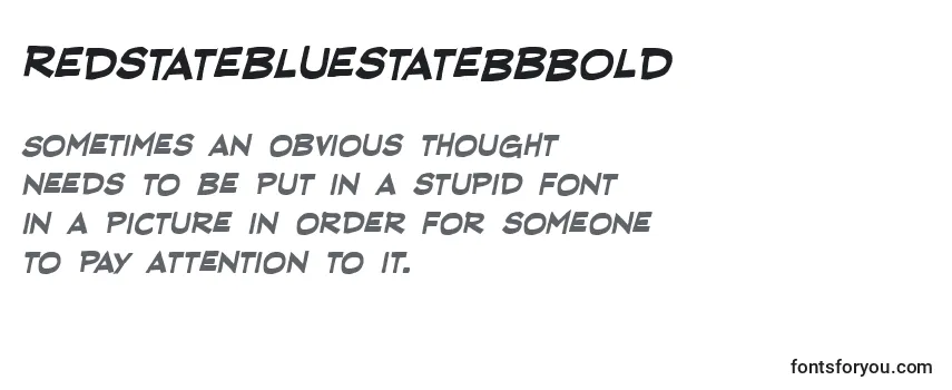 Review of the RedstatebluestateBbBold Font