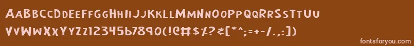 Шрифт EarthsMightiestExpanded – розовые шрифты на коричневом фоне