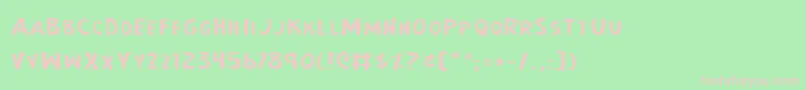 EarthsMightiestExpanded Font – Pink Fonts on Green Background