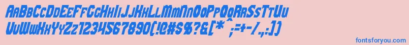 fuente GaikingItalic – Fuentes Azules Sobre Fondo Rosa