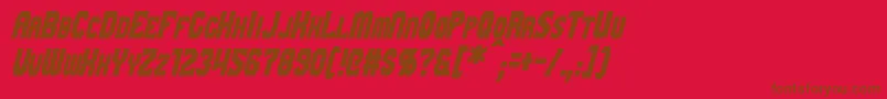 GaikingItalic Font – Brown Fonts on Red Background
