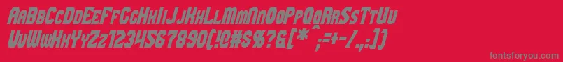 GaikingItalic Font – Gray Fonts on Red Background