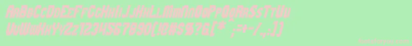 GaikingItalic Font – Pink Fonts on Green Background