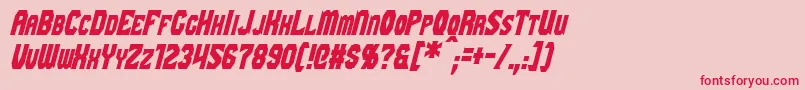 GaikingItalic Font – Red Fonts on Pink Background