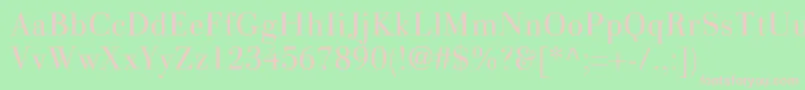 LinotypegianottenLight Font – Pink Fonts on Green Background