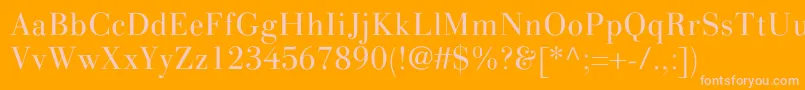 LinotypegianottenLight Font – Pink Fonts on Orange Background