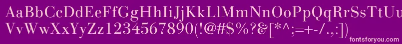LinotypegianottenLight Font – Pink Fonts on Purple Background