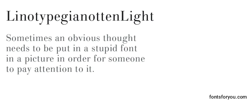 LinotypegianottenLight Font