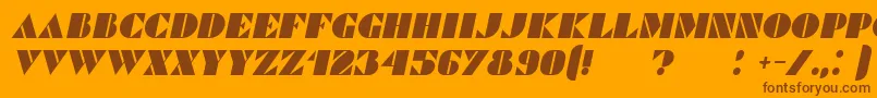 CommandersItalic Font – Brown Fonts on Orange Background