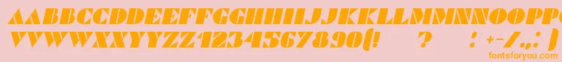 CommandersItalic Font – Orange Fonts on Pink Background