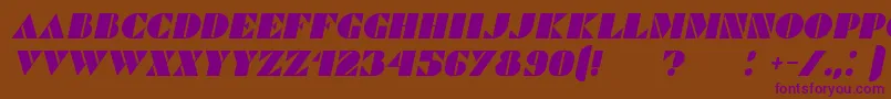 CommandersItalic Font – Purple Fonts on Brown Background