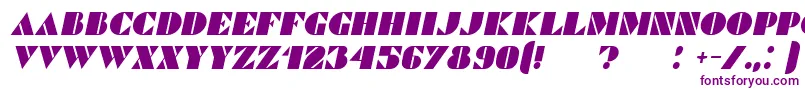 CommandersItalic Font – Purple Fonts on White Background