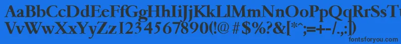 GaremondDemibold-Schriftart – Schwarze Schriften auf blauem Hintergrund