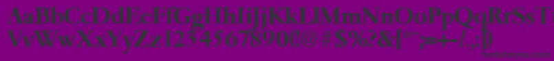 GaremondDemibold Font – Black Fonts on Purple Background