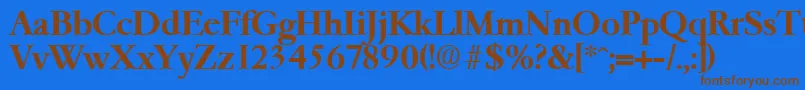 GaremondDemibold Font – Brown Fonts on Blue Background